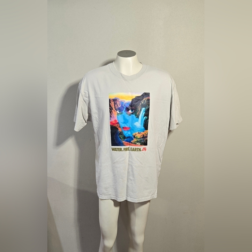 Nike Air Water Fire Earth Shirt White Size Adult Men's XL Graphic